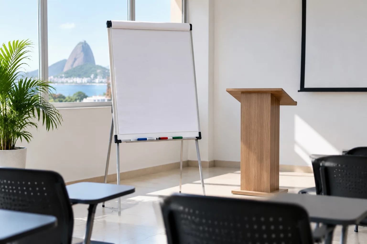 Espaço preparado para o intensivo de sábado
